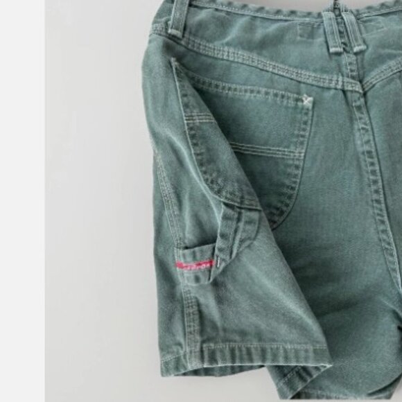 Road Rags Jean Co Vintage Women’s Shorts Green Denim Juniors Size 13/14 - Picture 8 of 9